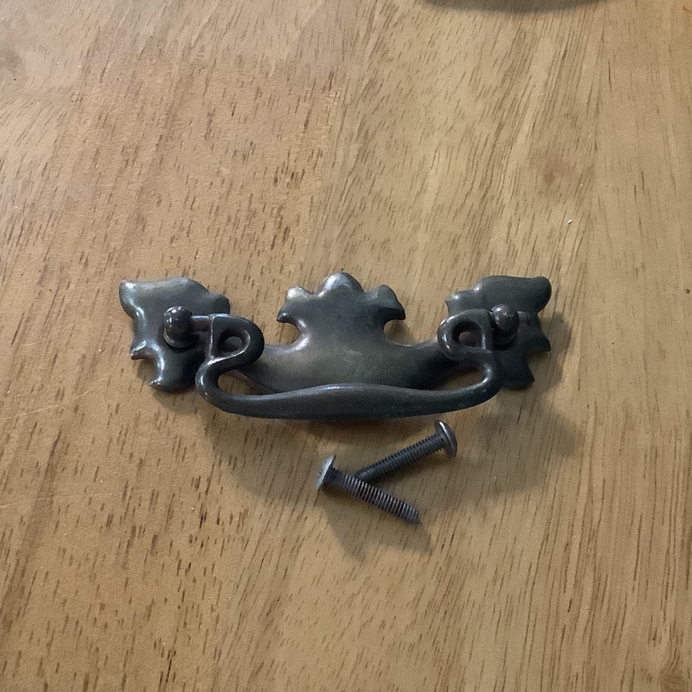 11 Antique-Style Brass Drawer Pull in Dark Bronze